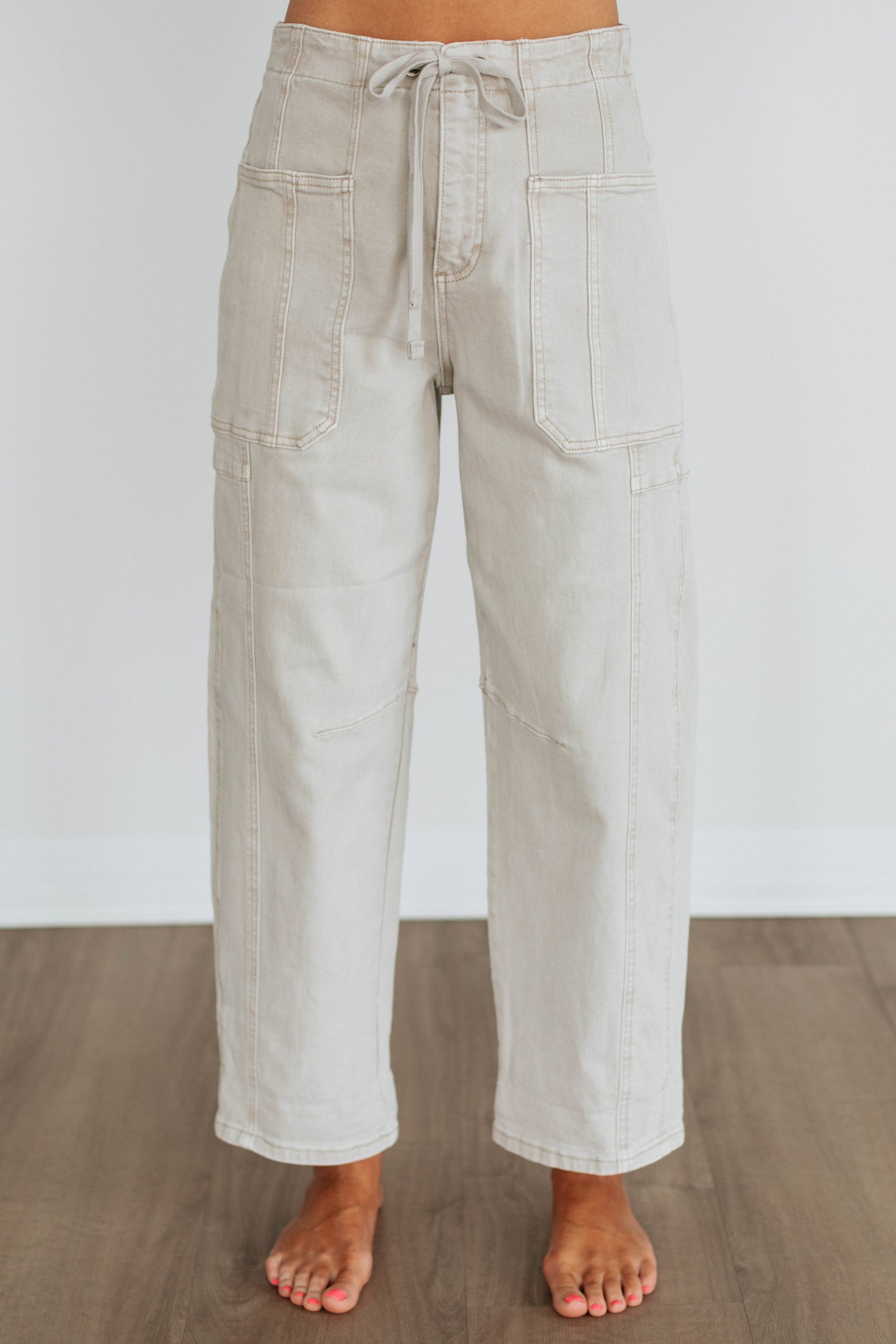 Kodi Risen Cargo Jeans - Almond - Image 3