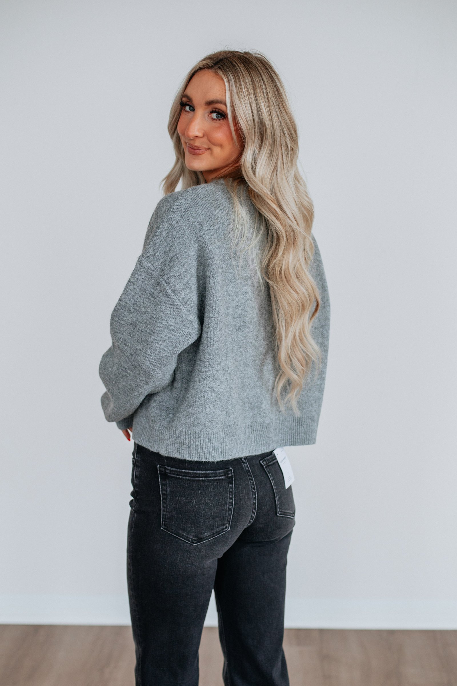 Kassi Cardigan - Heather Grey - Image 5